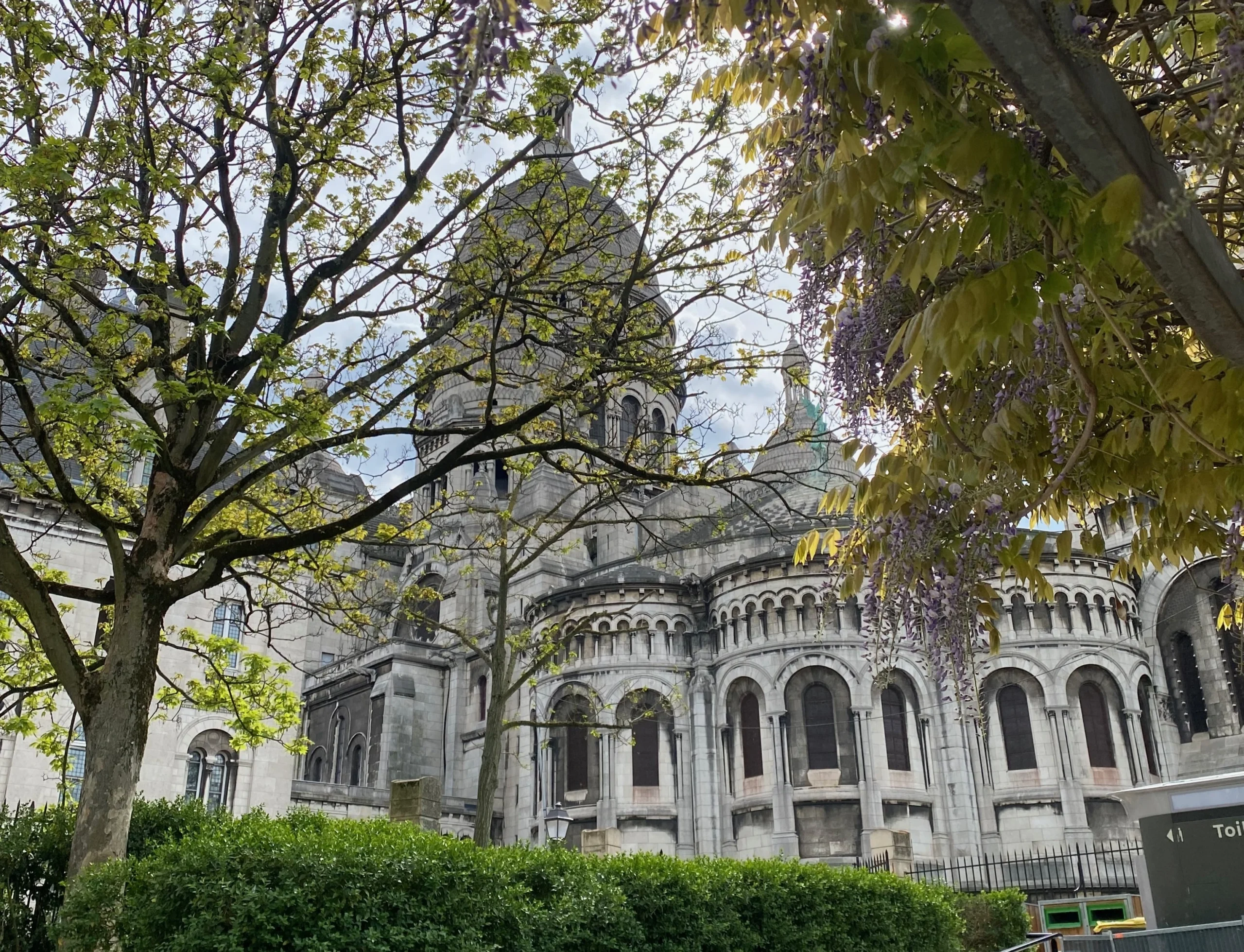 View of Sacre Couer Basilica through the trees