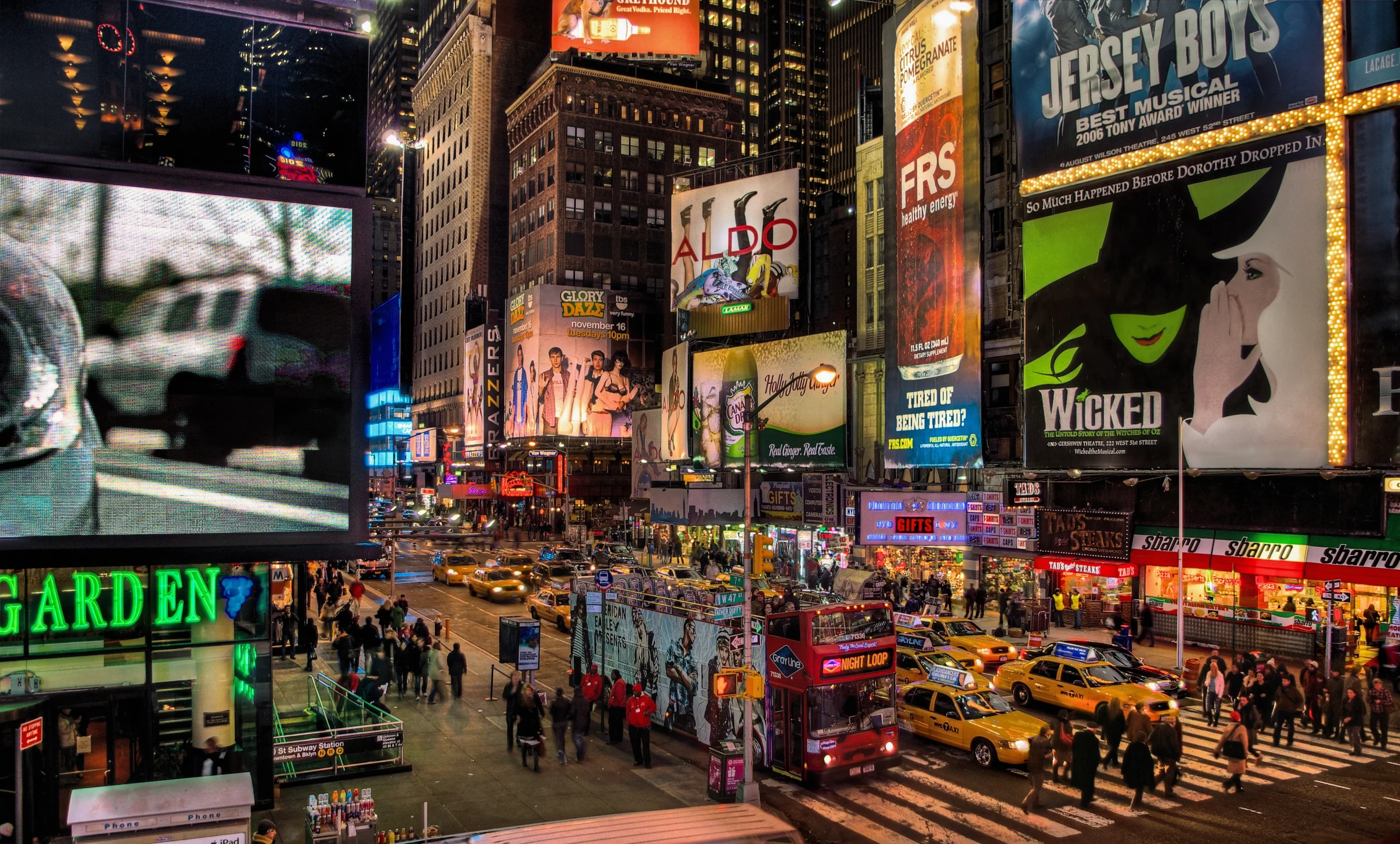 Aerial shot of Times Square in New York City during private SUV experience