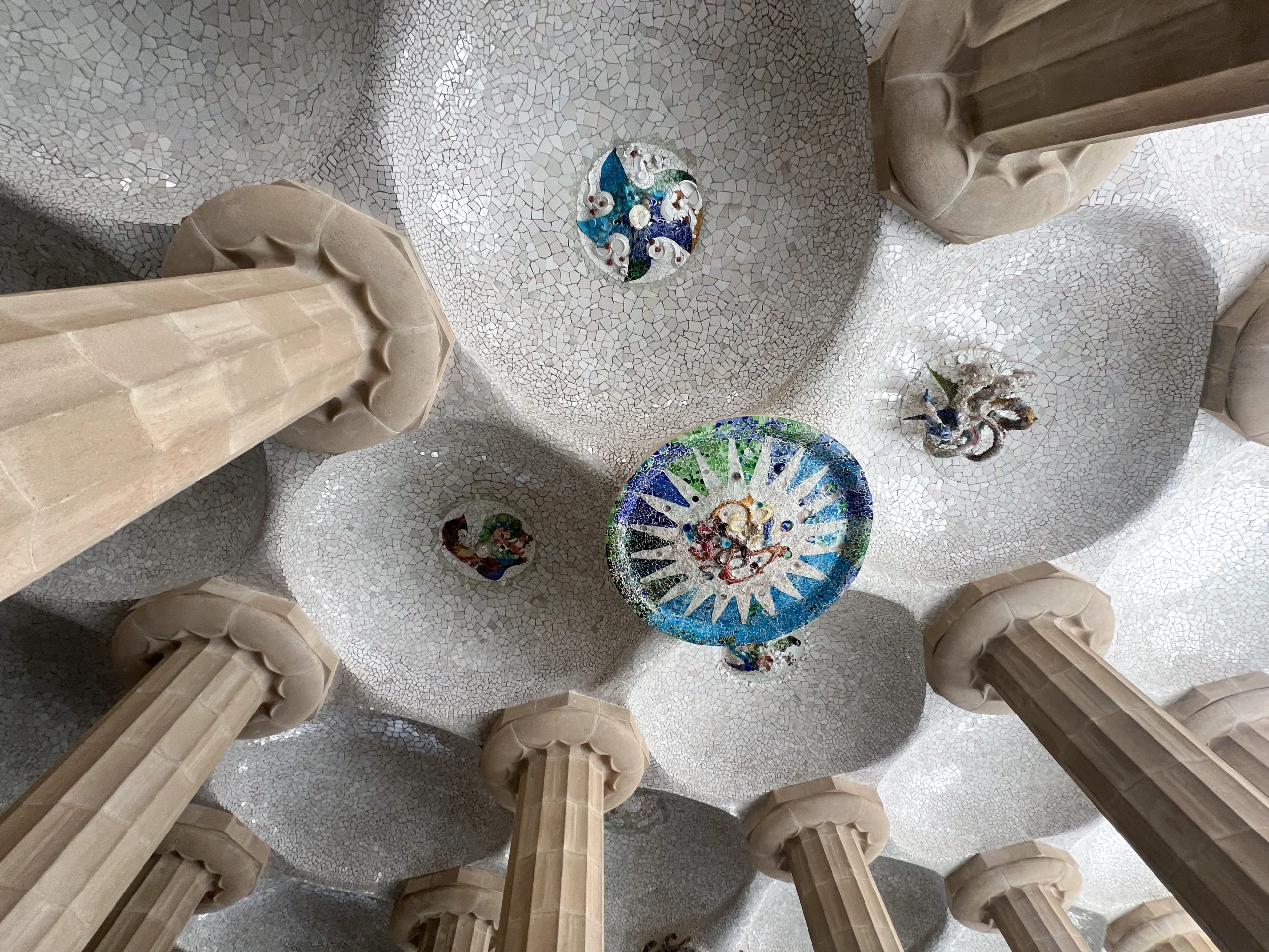 Ceiling of hypostile room in Park Guell