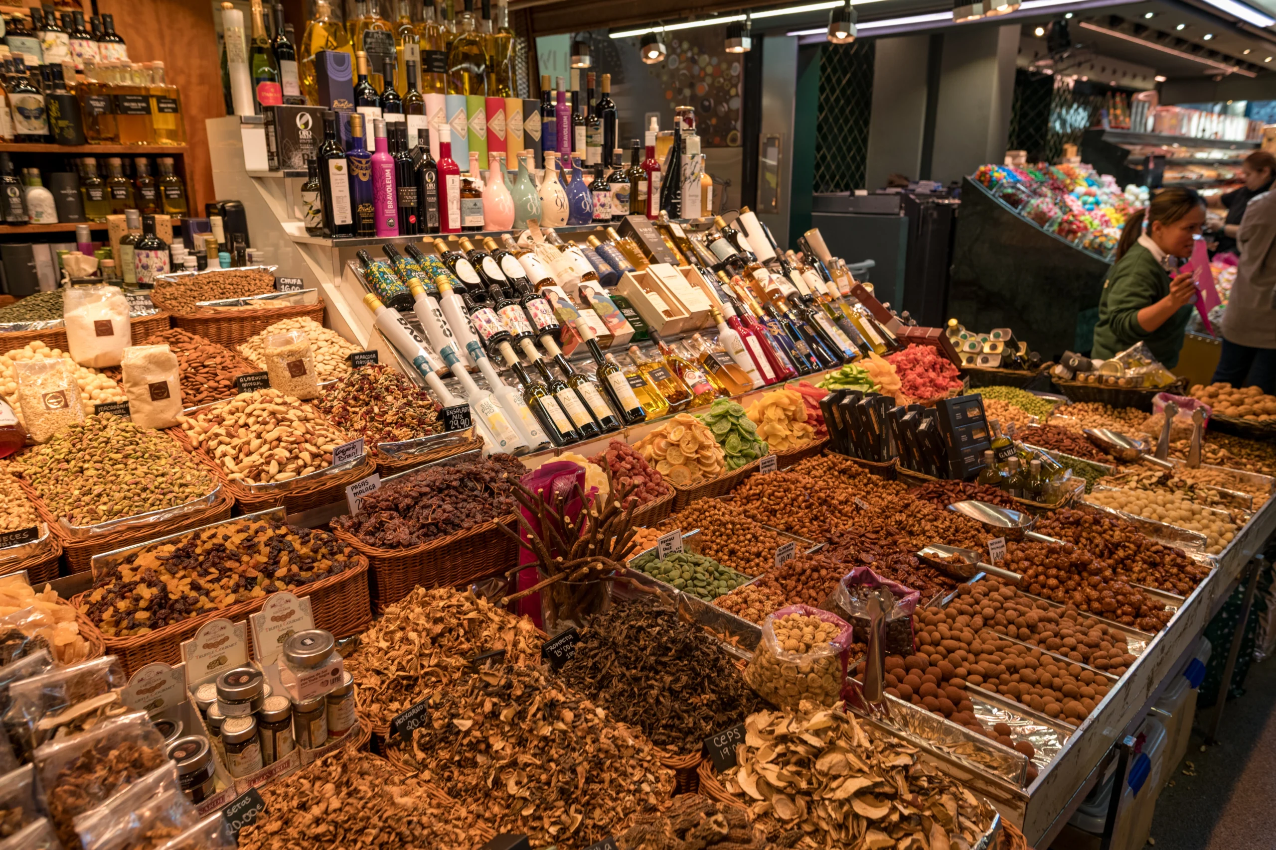 Close up of vendor goods during premium Barcelona Markets experience