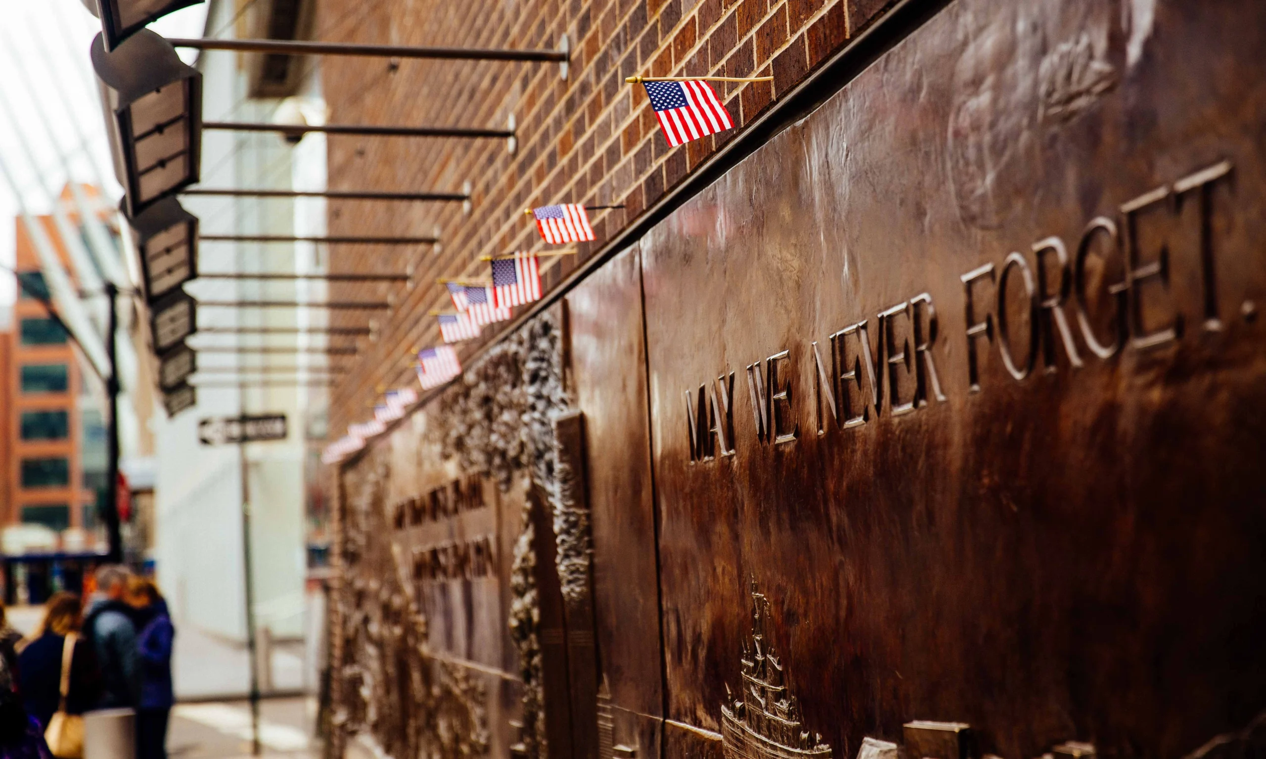 FDNY Memorial Close up during 9/11 Memorial Walking Tour