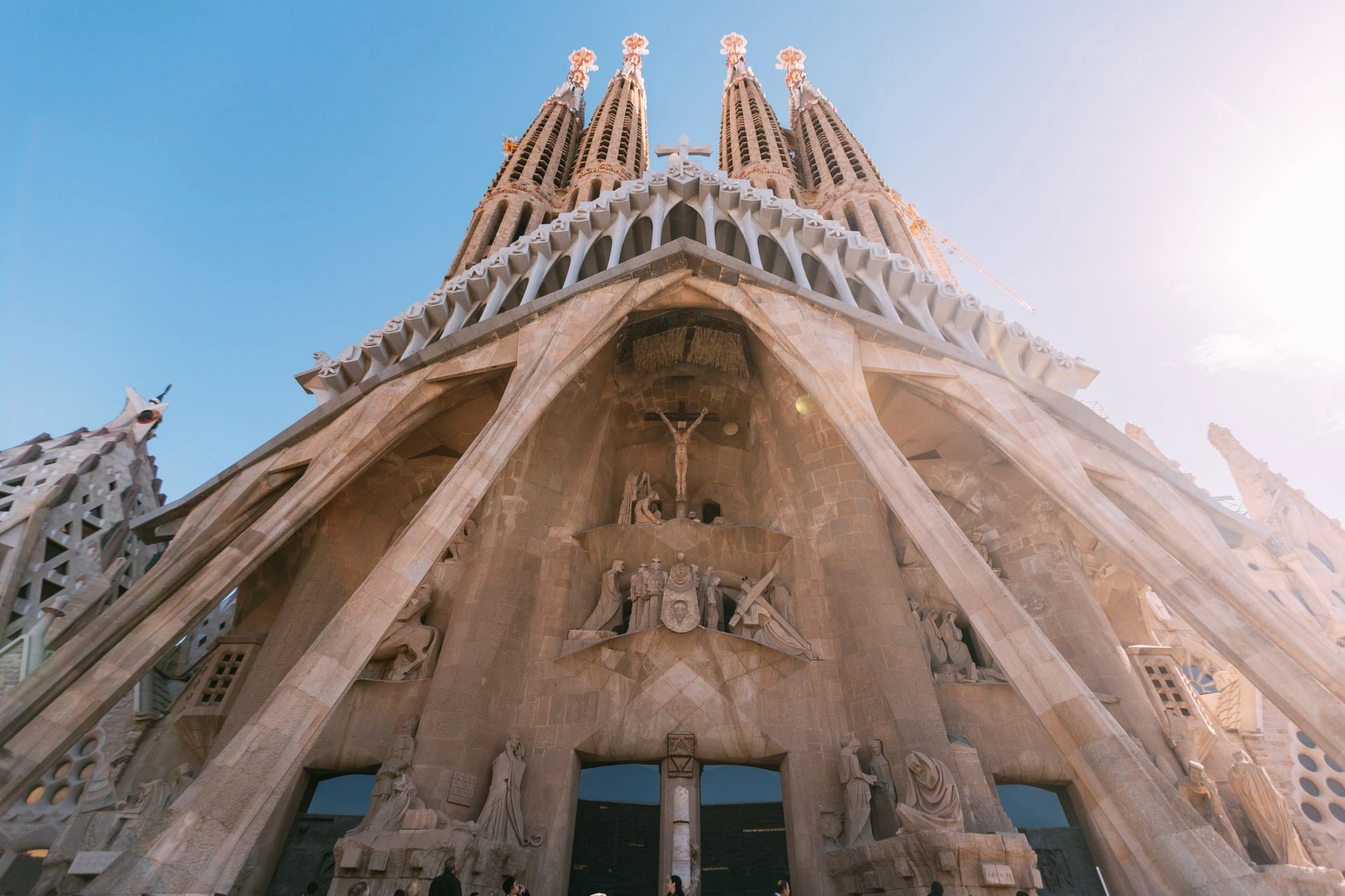 Facade of Sagradia Familia during premium Barcelona Architecture tour