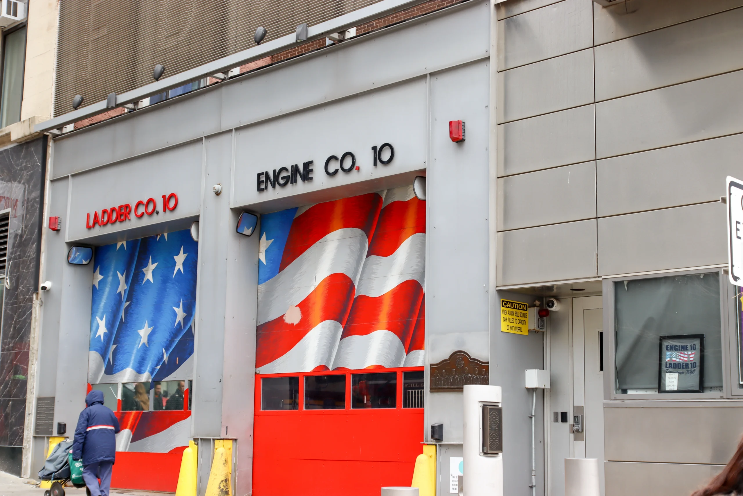 Firefighter Engine Co 10 during 9/11 Memorial Walking Tour
