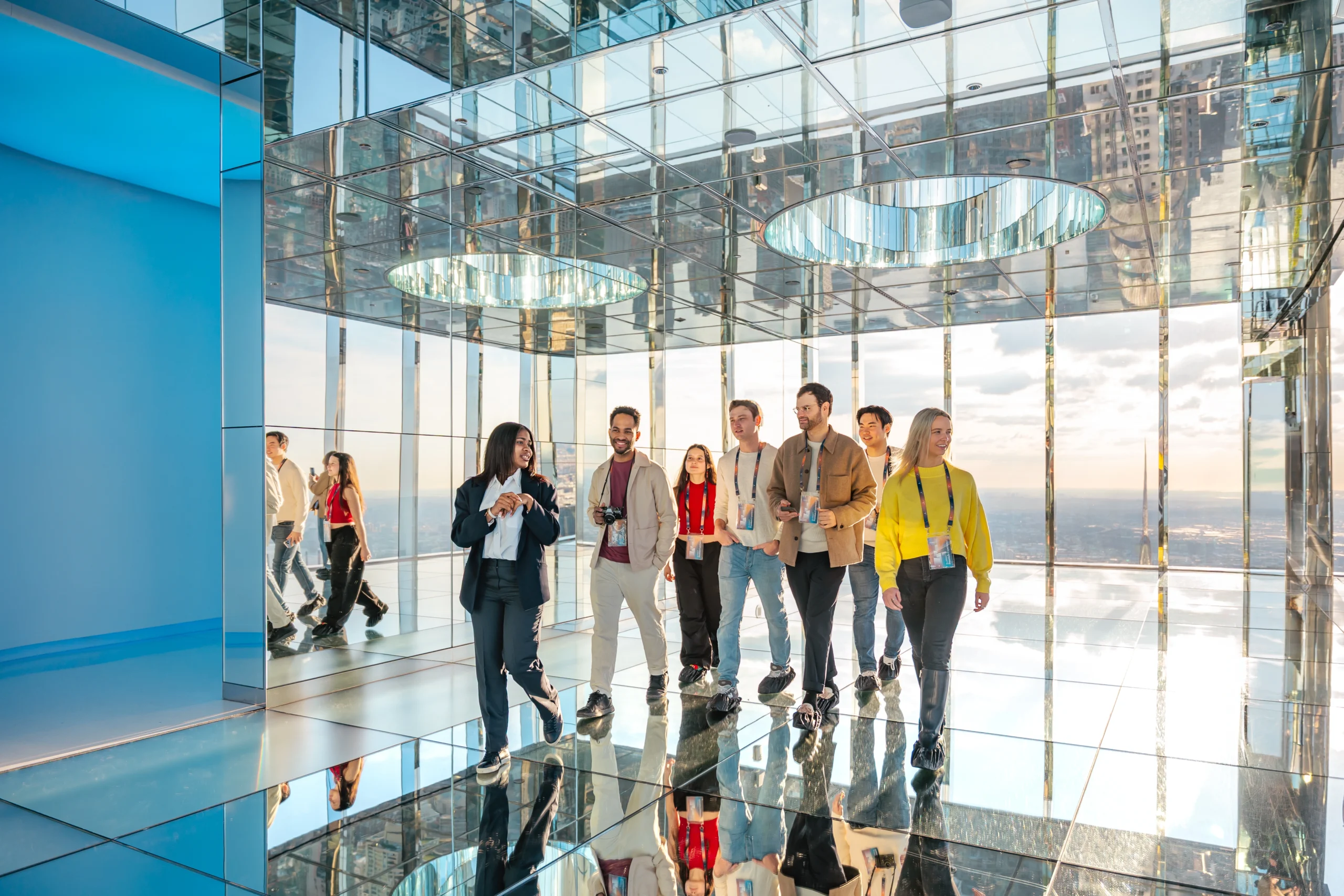 Group entering Transendence room during premium Architecture Tour in NYC