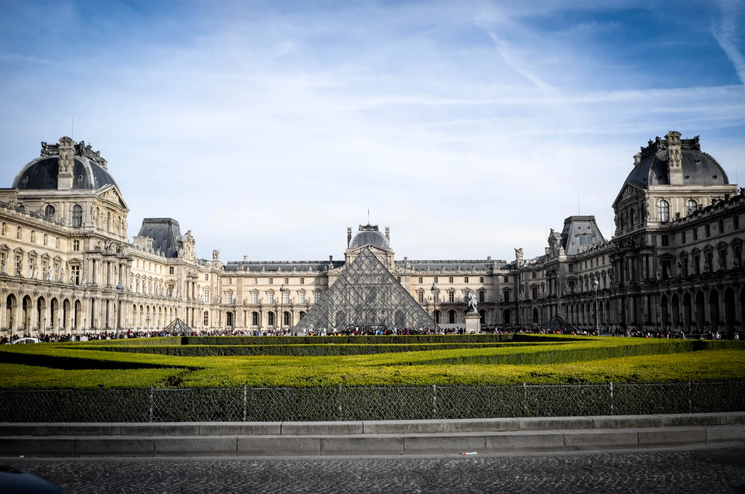 Maze outside of Louvre Museum in Paris