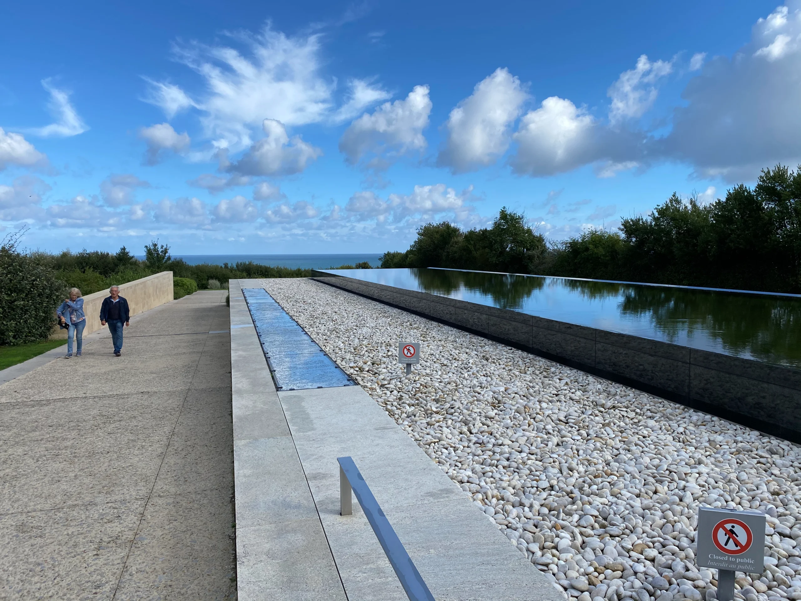 Memorial Pool during Normandy Private Day Tour
