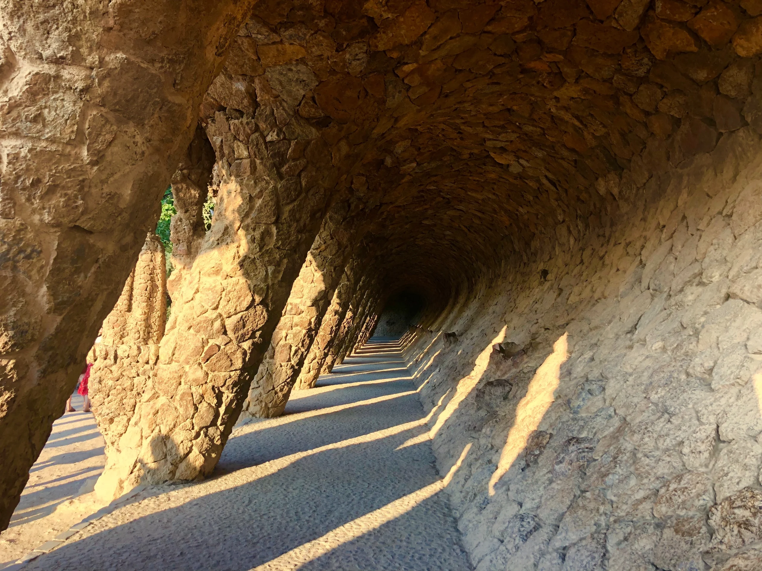 Porch of the laundry during Park Guell guided experience
