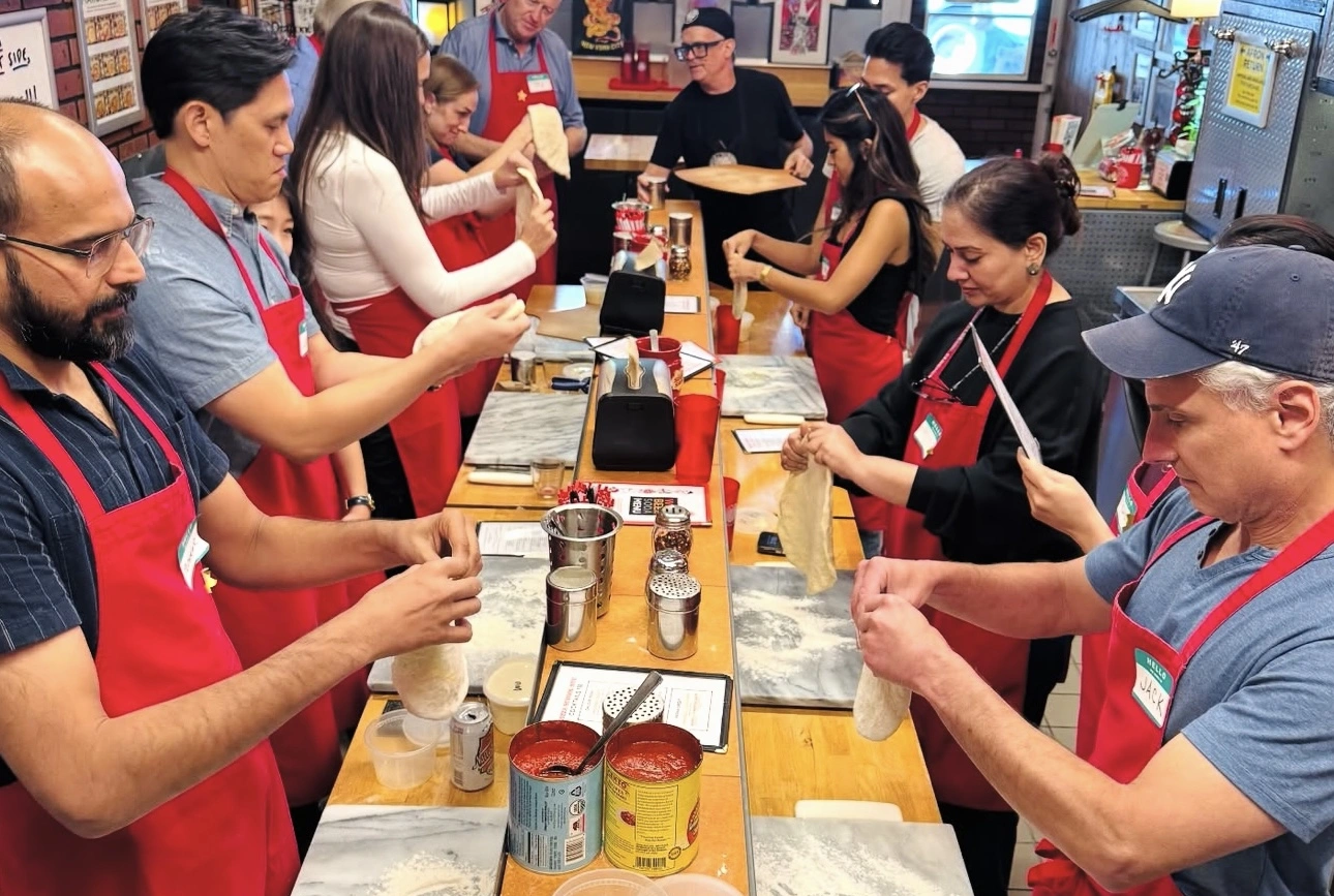 Still during Pizza-Making Workshop and Dinner in NYC