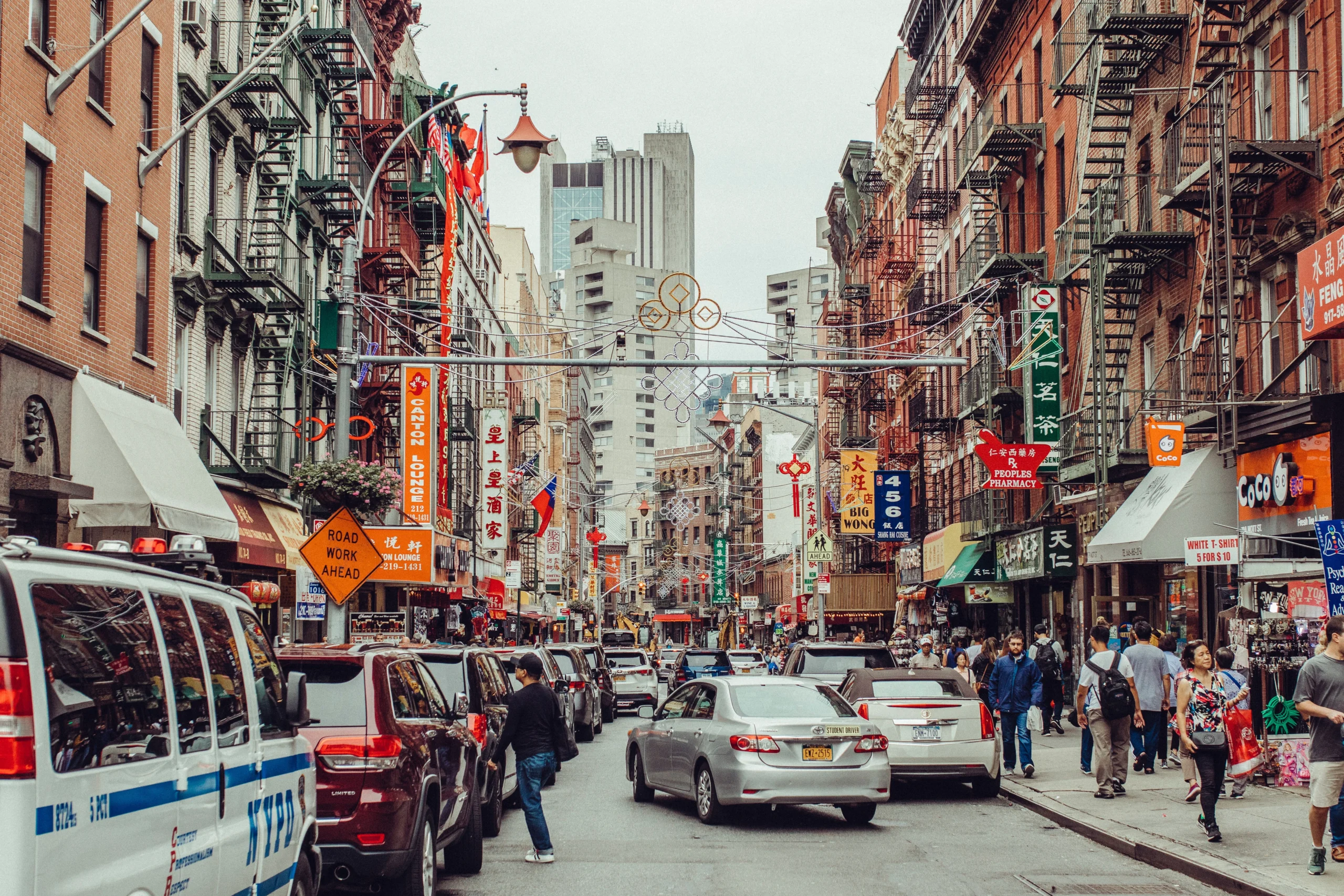 Streets of Chinatown in NYC
