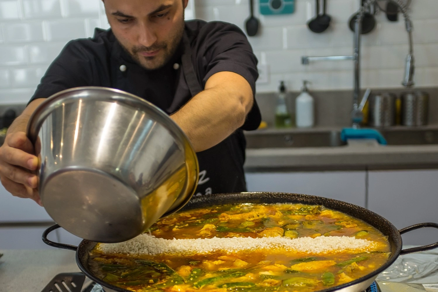 Cooking during Spanish Cooking Class