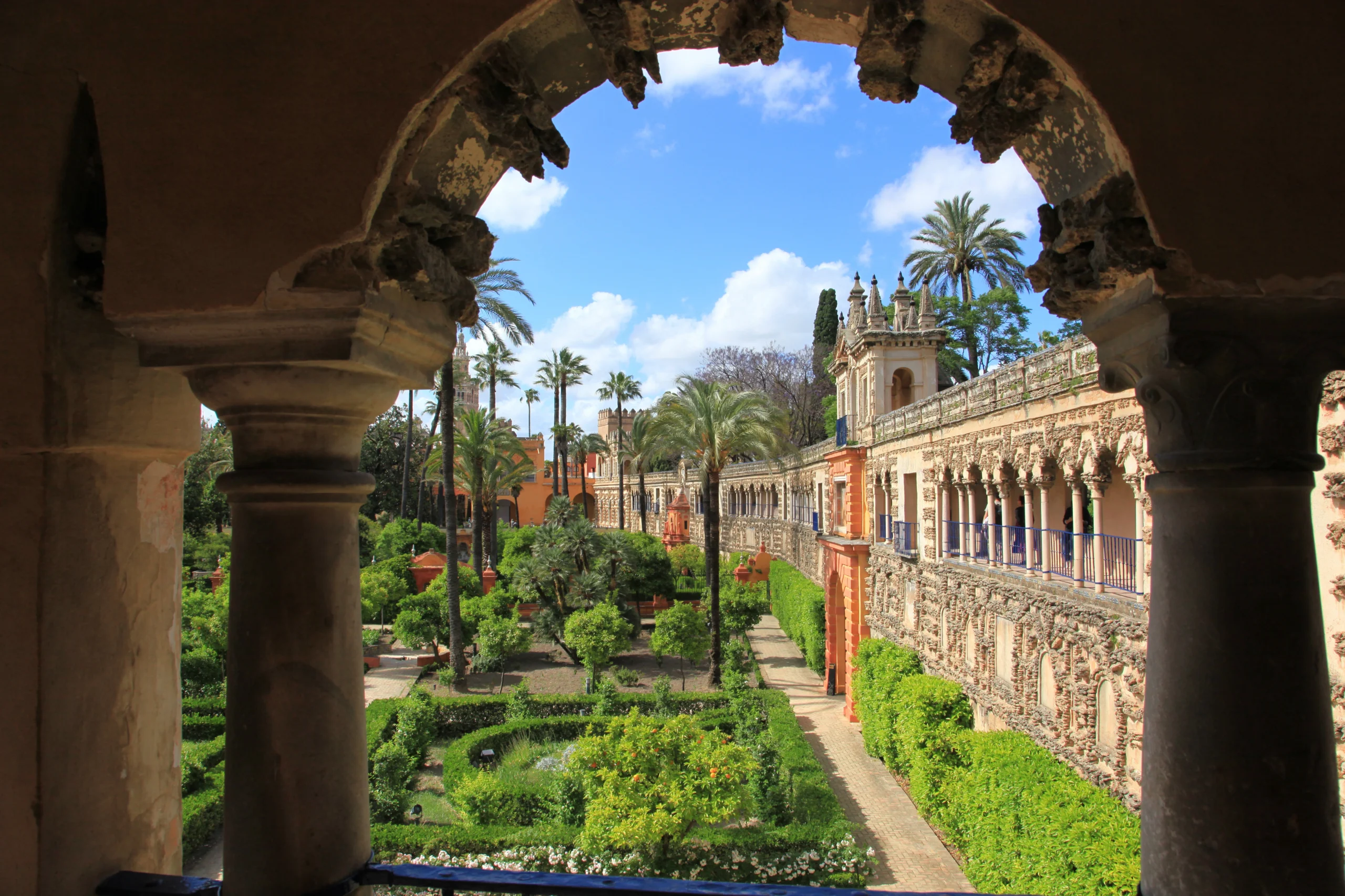 Gardens of Alcazar in Seville, Spain