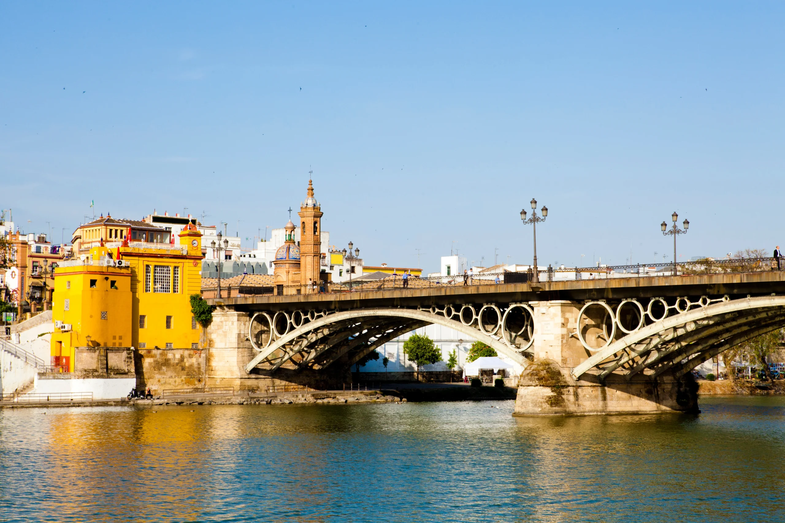 Guadalquivir and Triana bridge in Seville, Spain