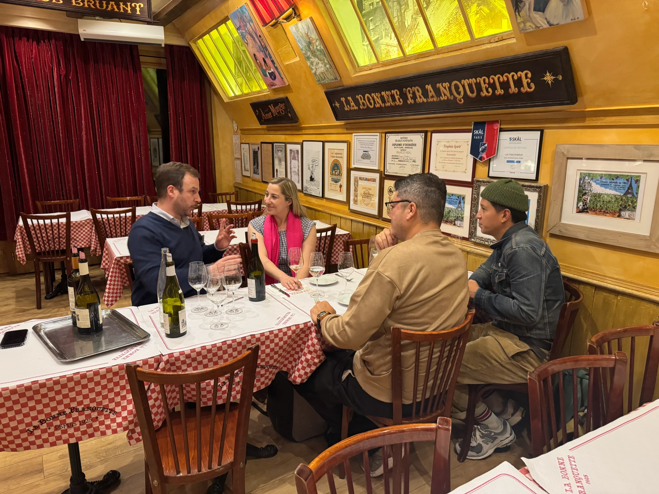 Guests seated in La Bonne Franquette during premium Heart of Paris guided experience