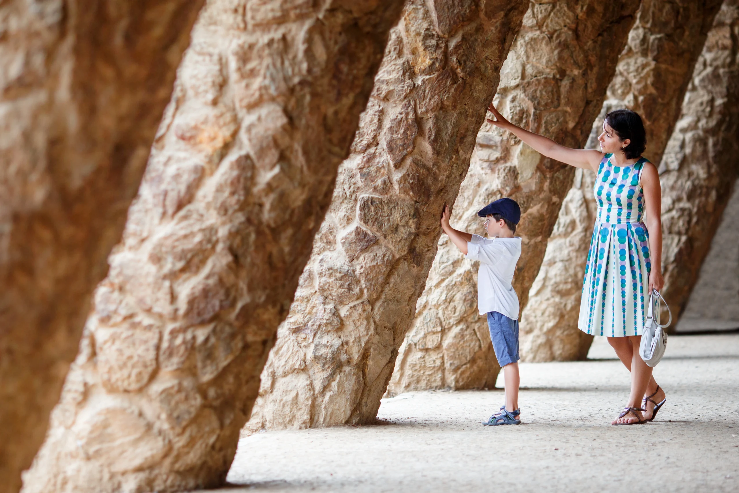 Mother and child in Park Guell