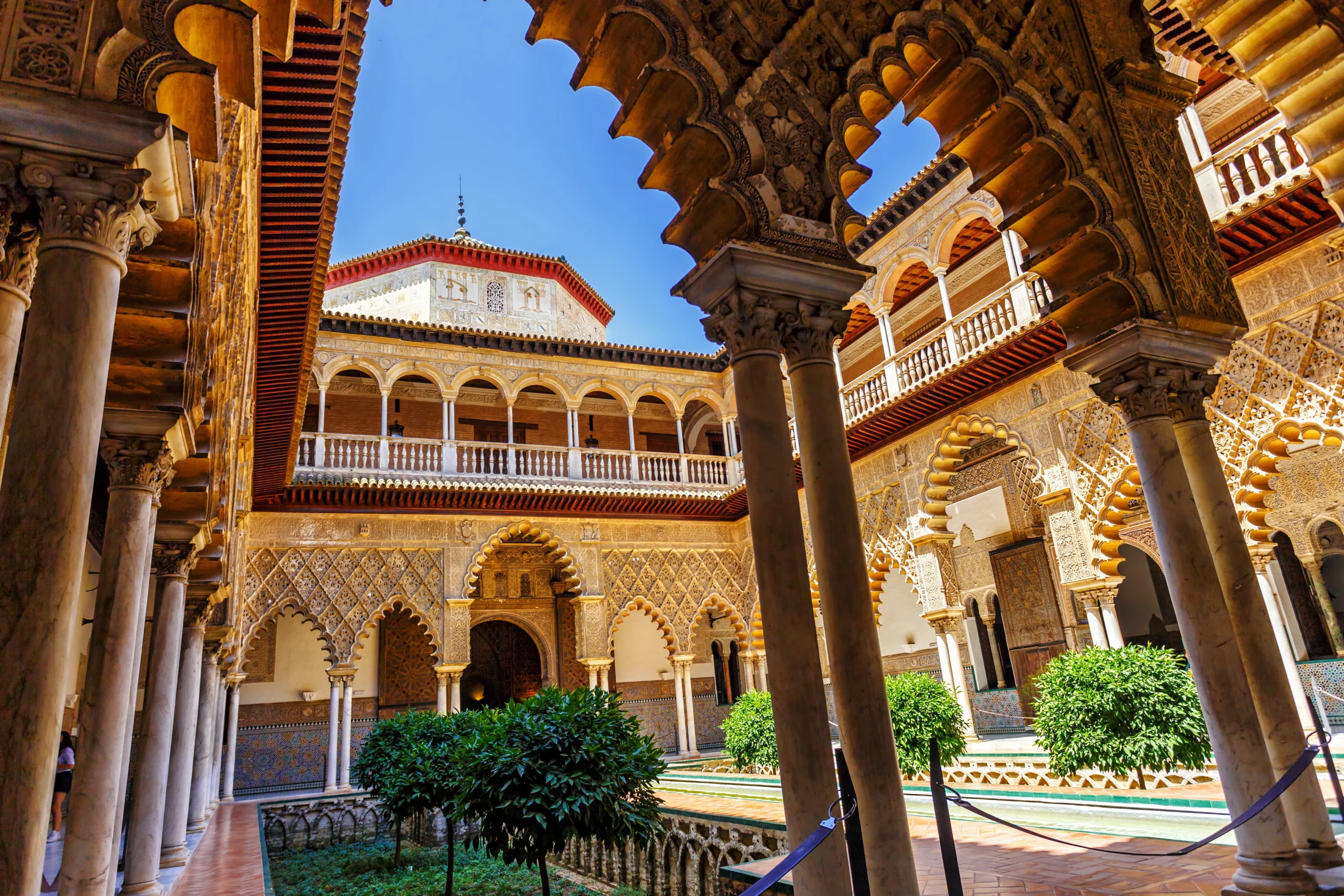 Walking through the Palace of Alcazar during private Seville experience