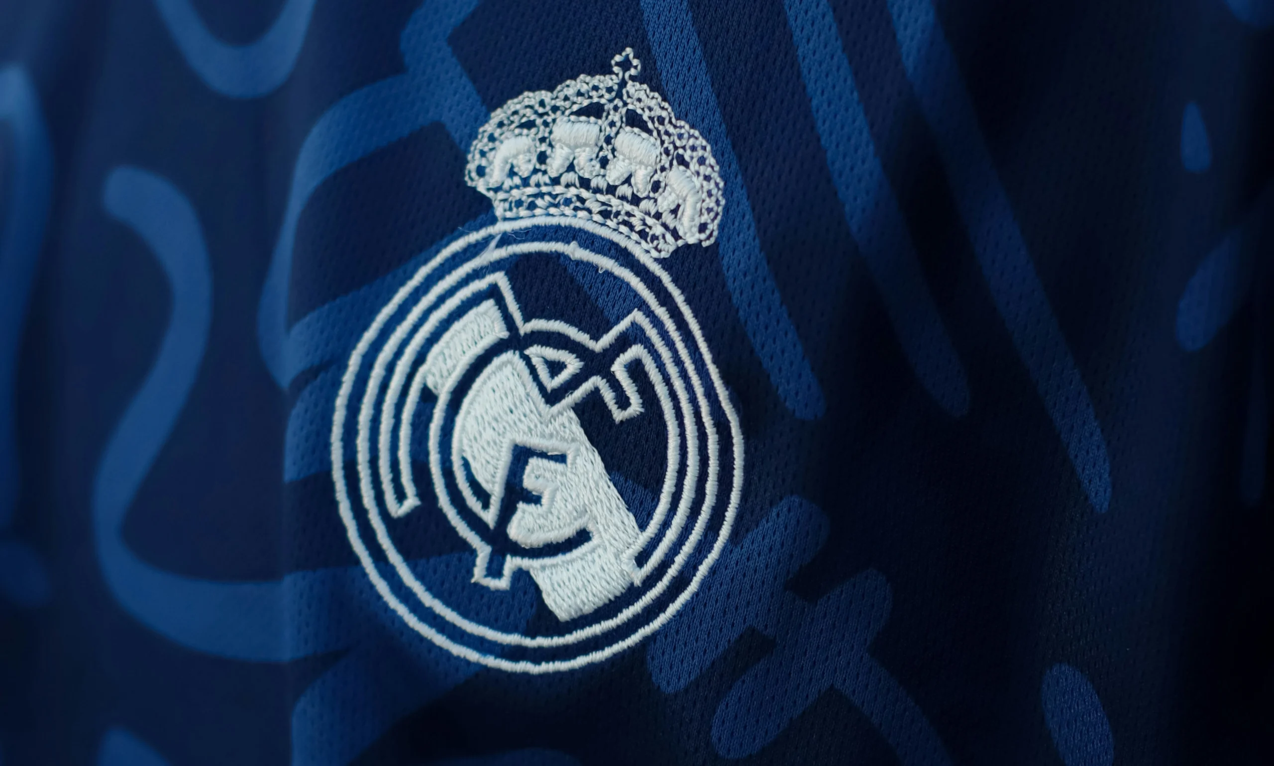 Close up of Real Madrid FC Blue Football Jersey