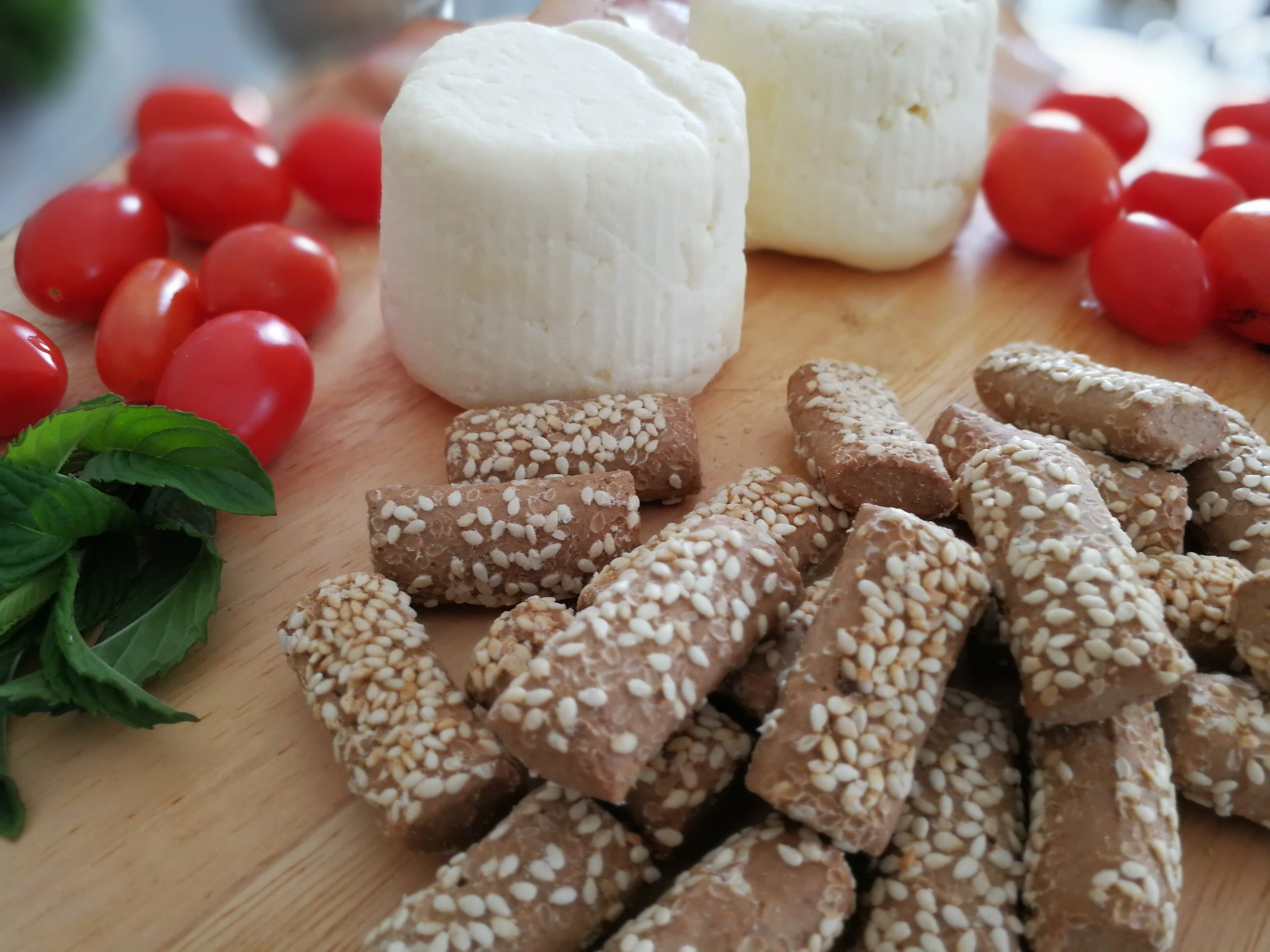 Close up of cheese and other foods