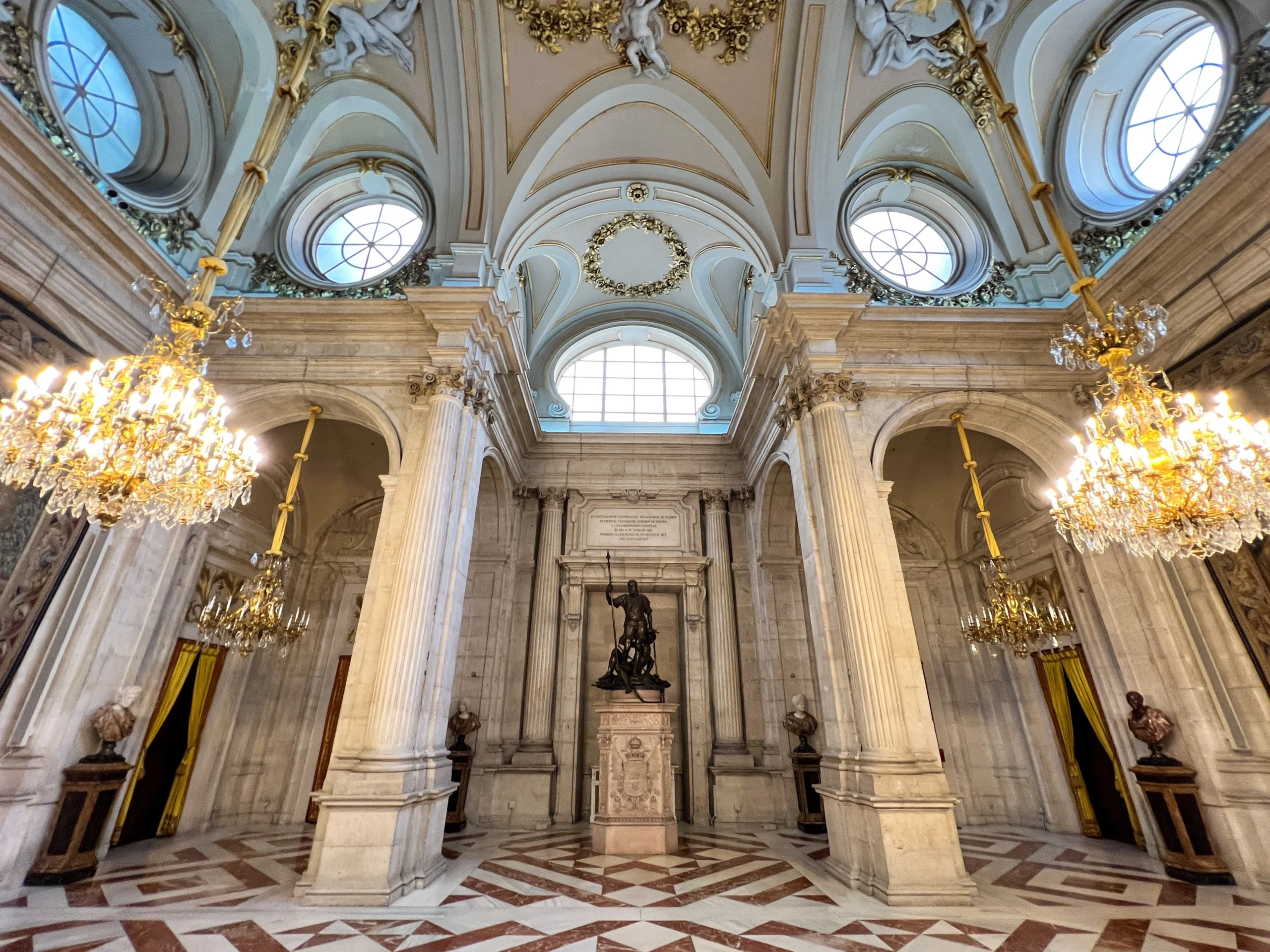 Inside of the royal palace in Madrid