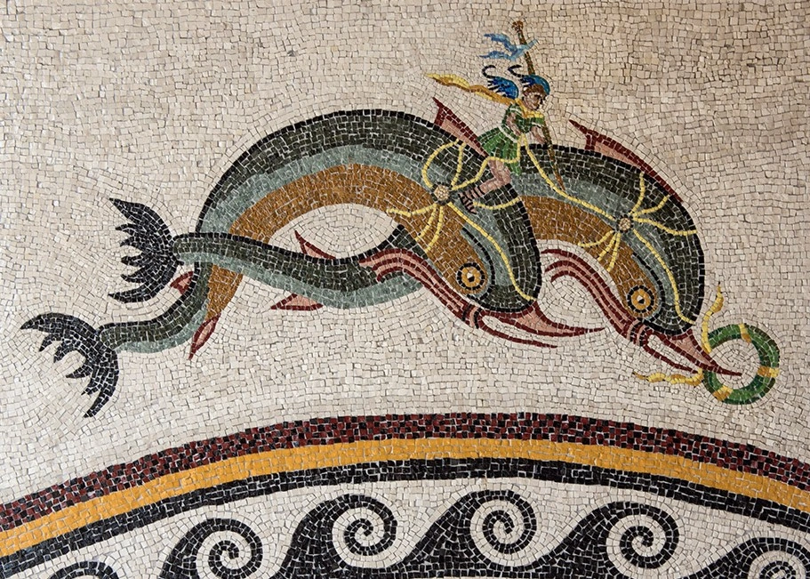 Intricate mosaic art piece