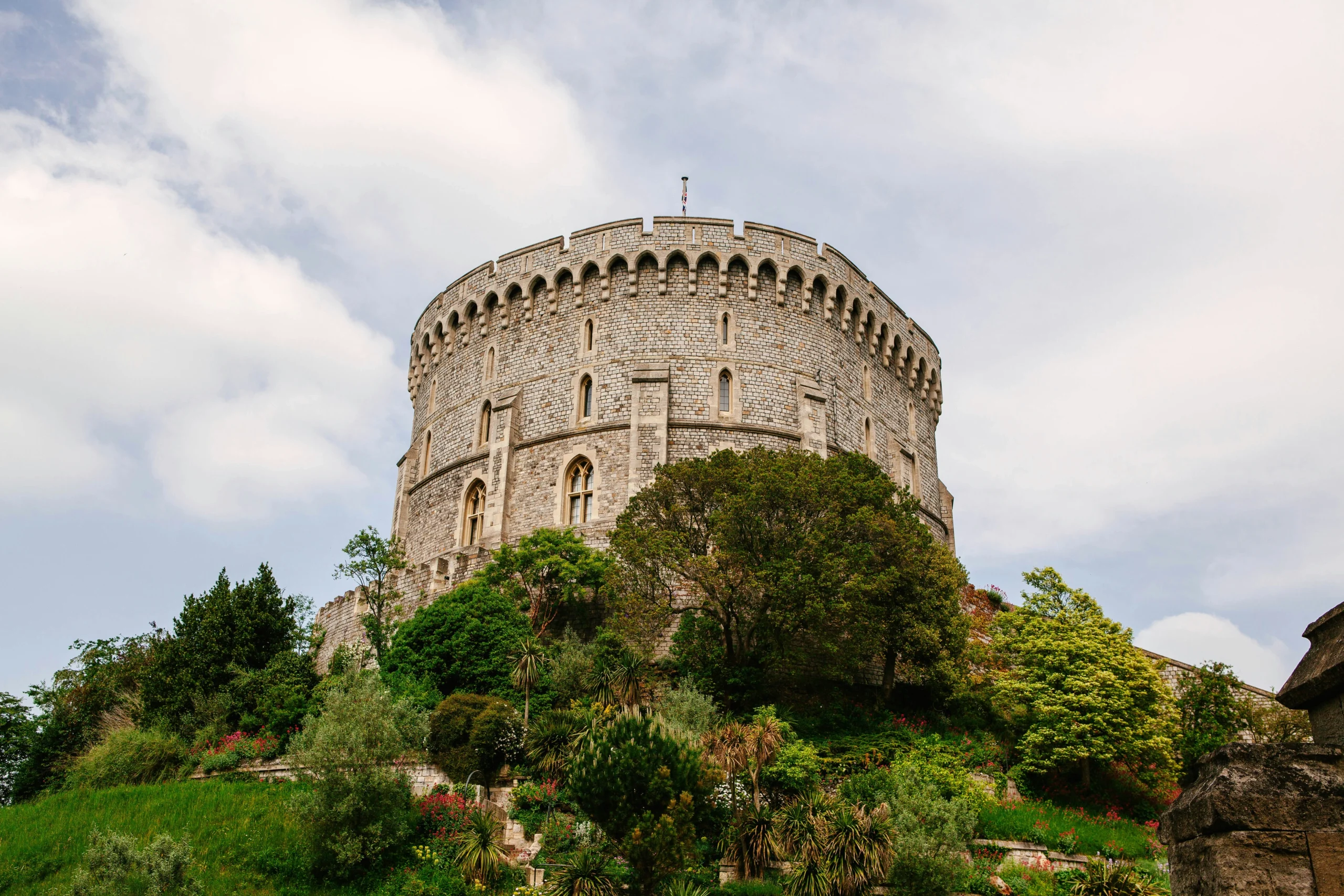 Low angle view of Windsor Castle