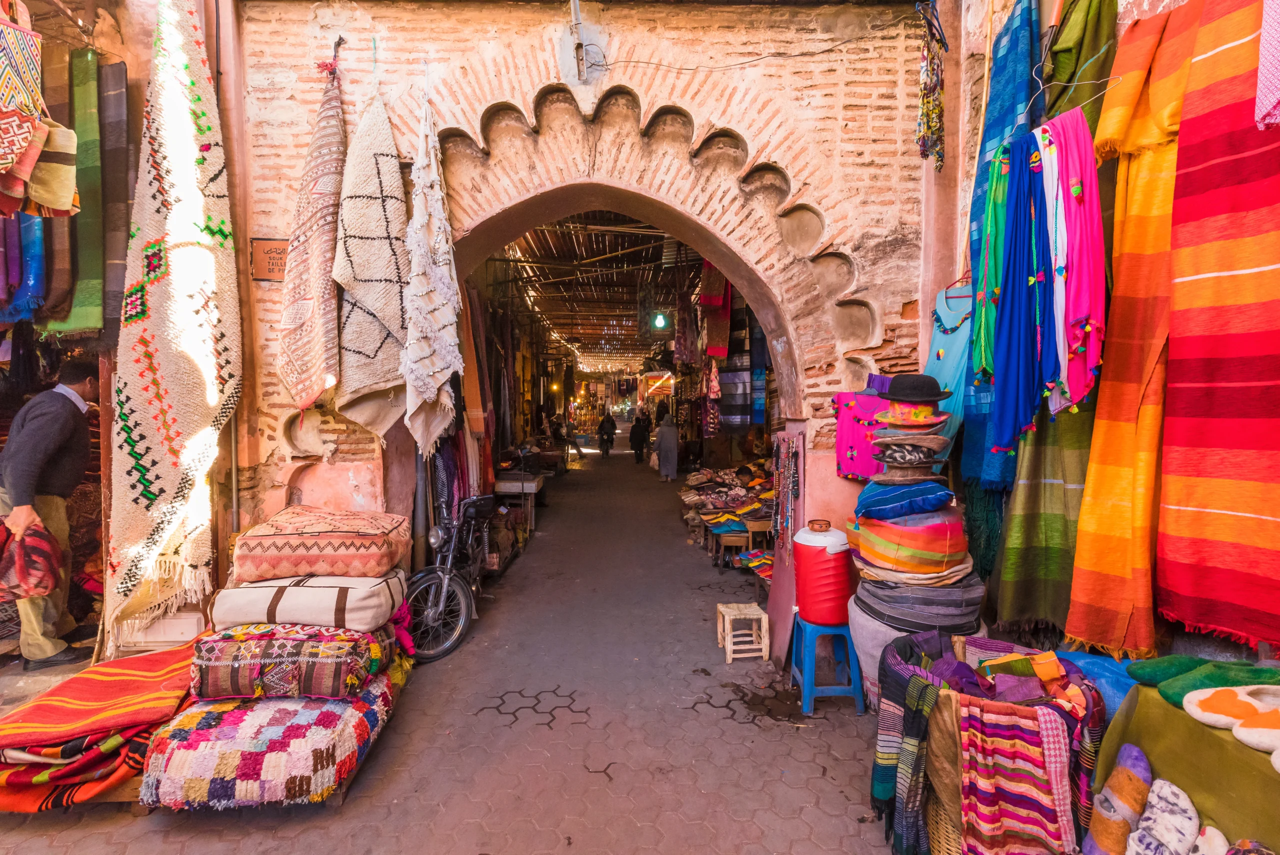 Stalls in fleamarket in old Medina in Marrakech