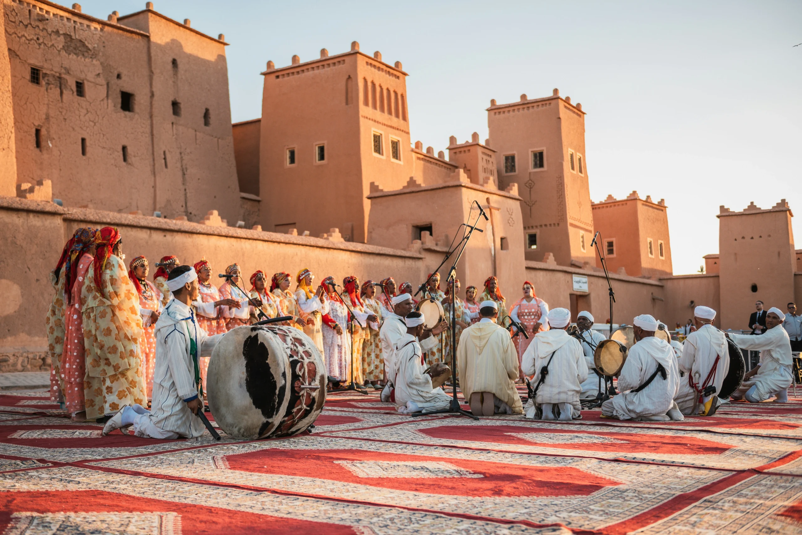 Sufi musicians performing during Hammam Ritual and Rooftop Experience in Fes Morocco