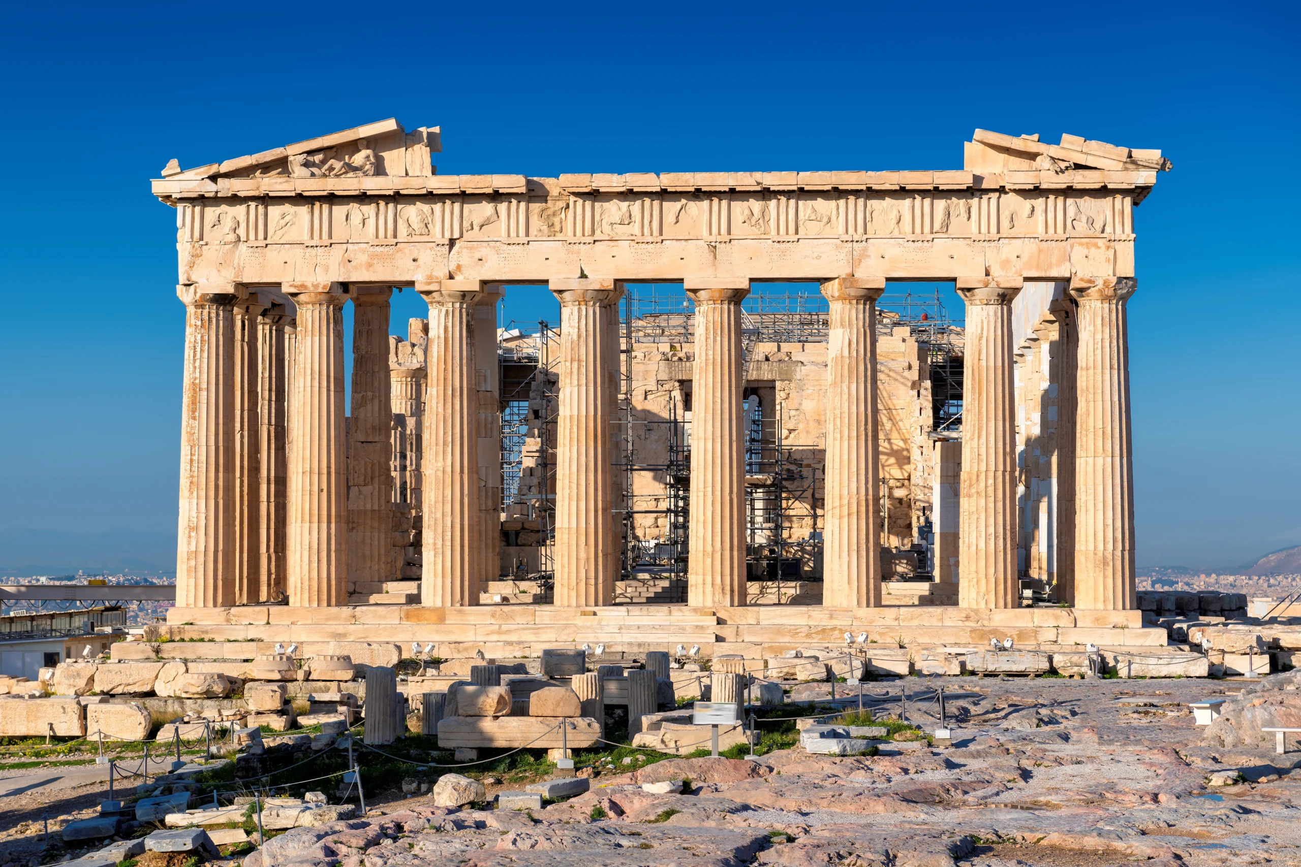The Parthenon Temple in Acropolis of Athens, Greece