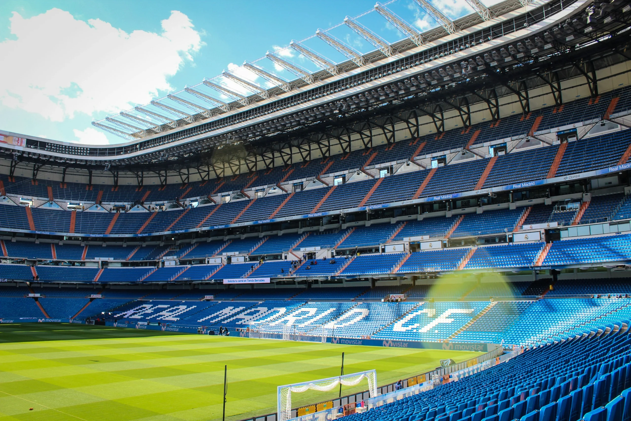 View of stadium during Bernabéu Megafan Stadium Experience