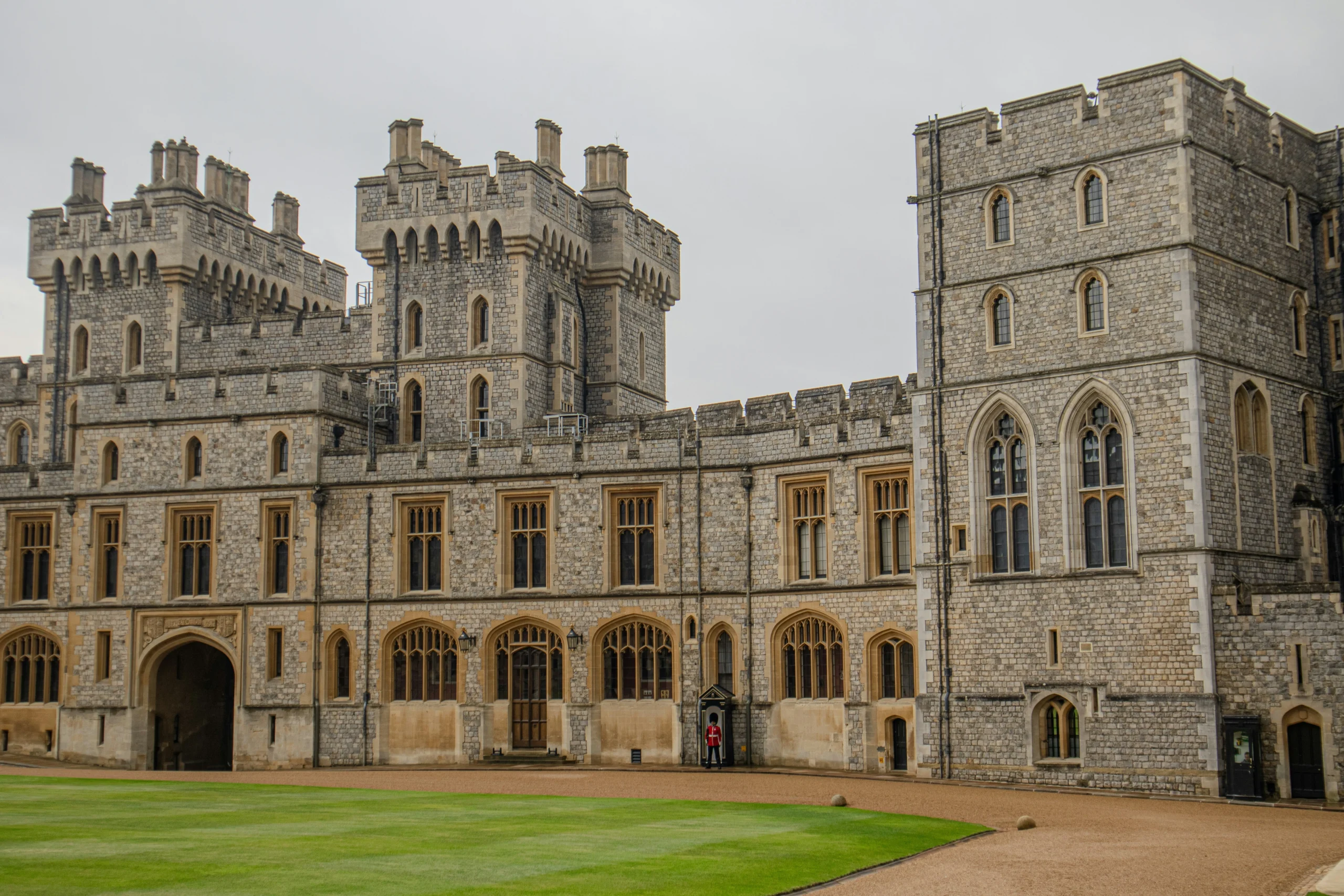 Walls of Windsor Castle in Windsor UK