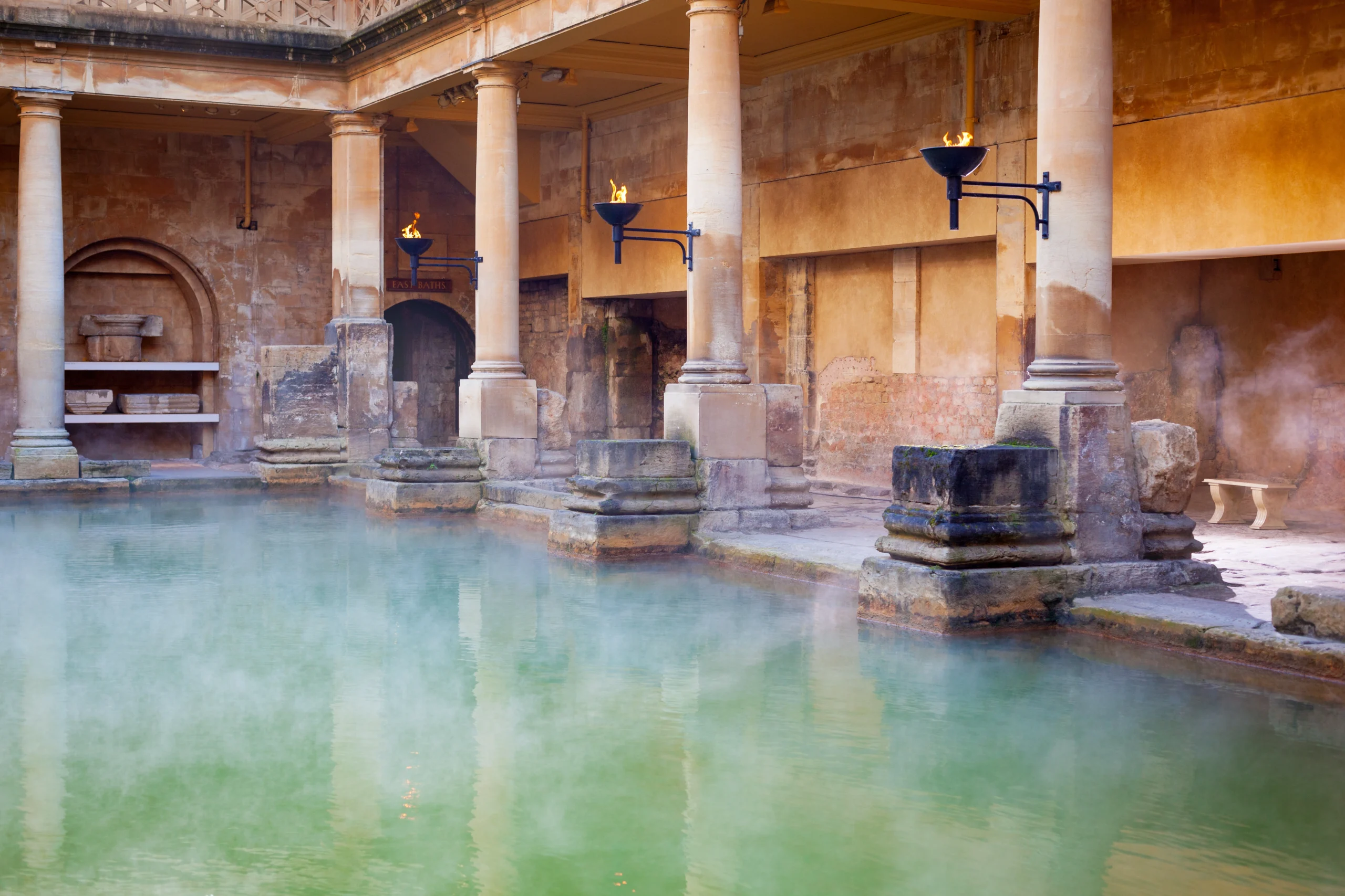 Main Pool in the Roman Baths in Bath during Inner Circle Stonehenge & Bath Guided Experience