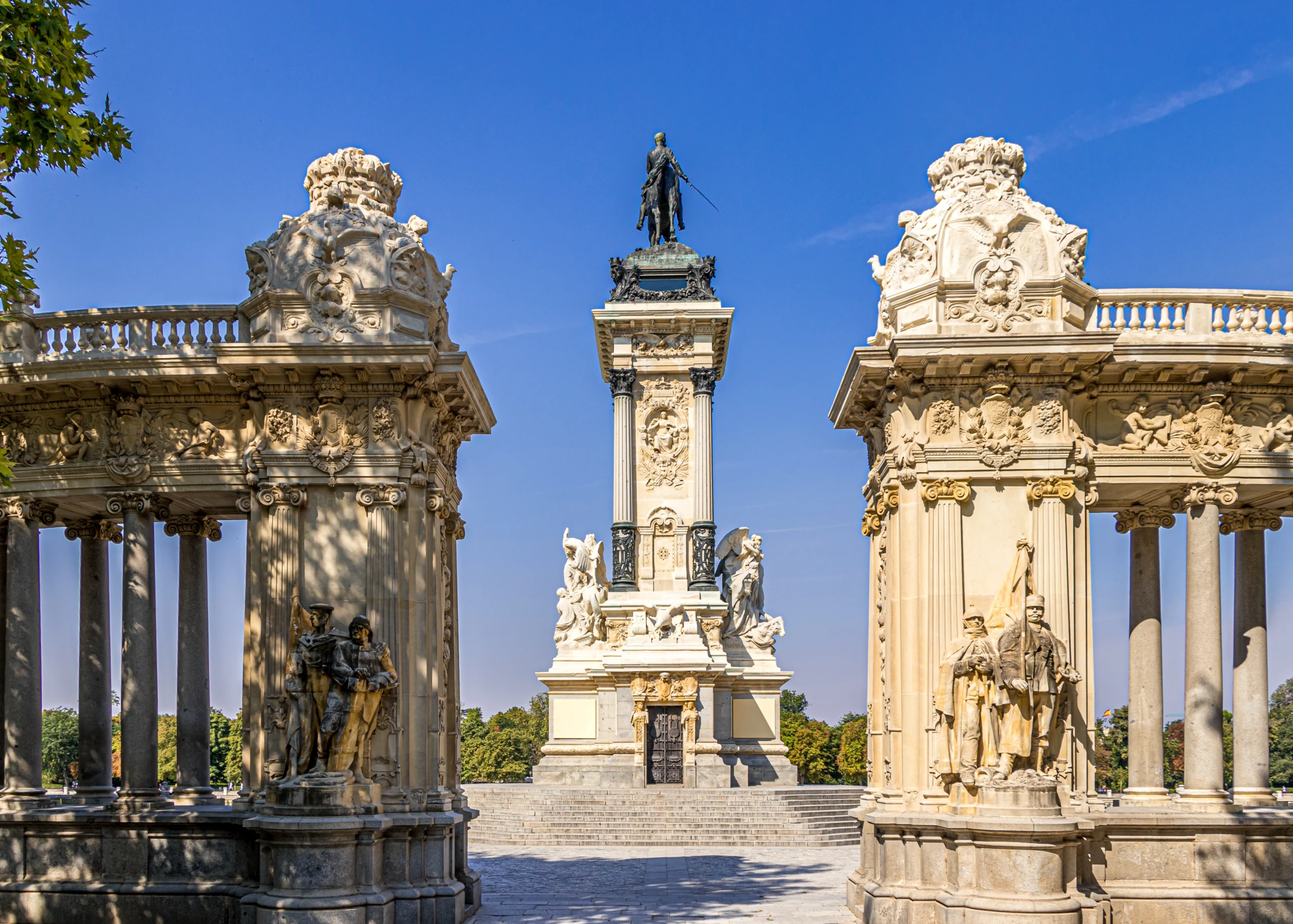Monument to Alfonso XII in El Retiro Park, Madrid, Spain