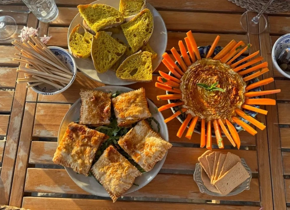 Snacks on dining table