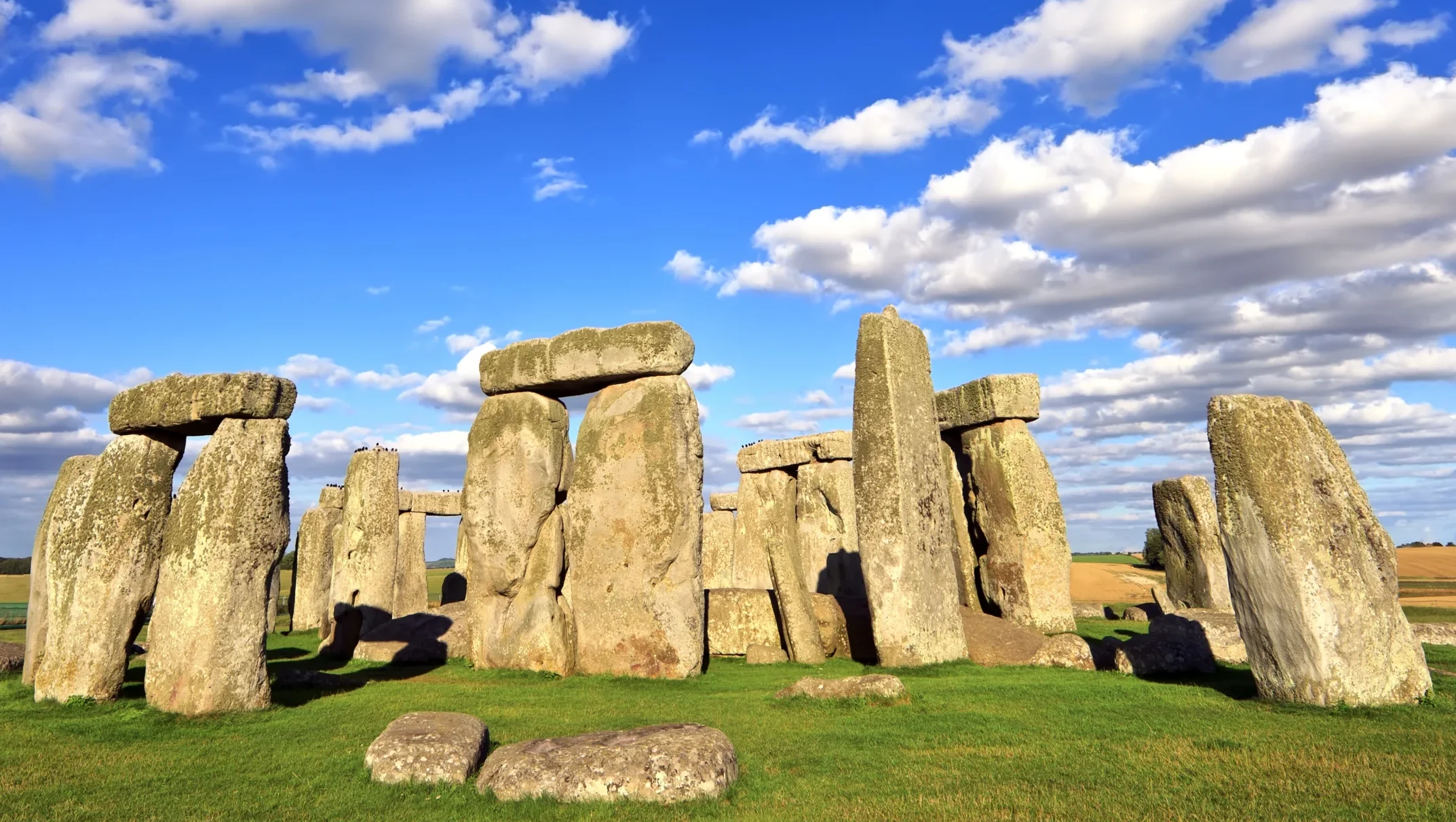 View of the historic Inner Circle at Stonhenge during Inner Circle Stonehenge & Bath Guided Experience